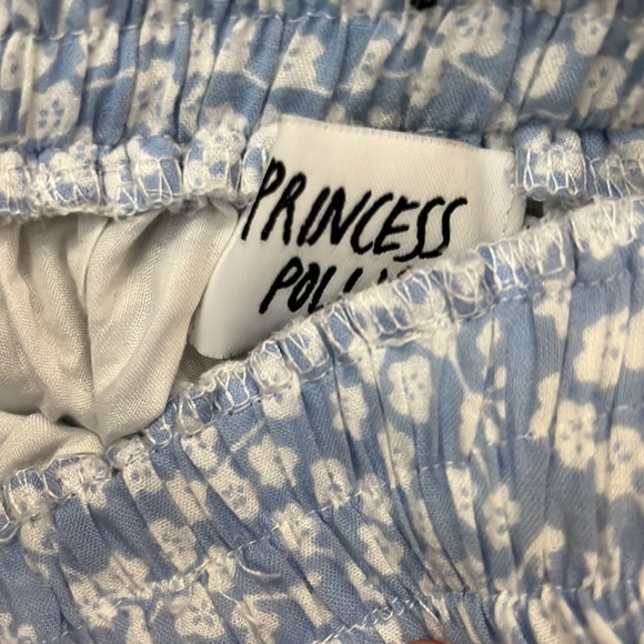 preppy princess polly blue floral mini skirt - Picture 3 of 3